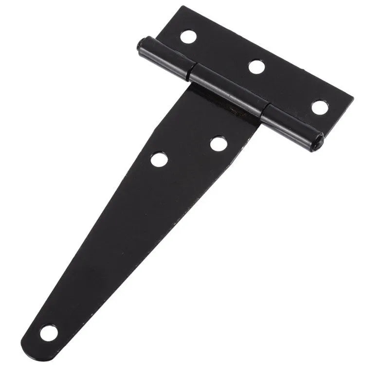 Fixed T-shaped iron folding hinge for wooden doors in various sizes from 4 to 12 inches.