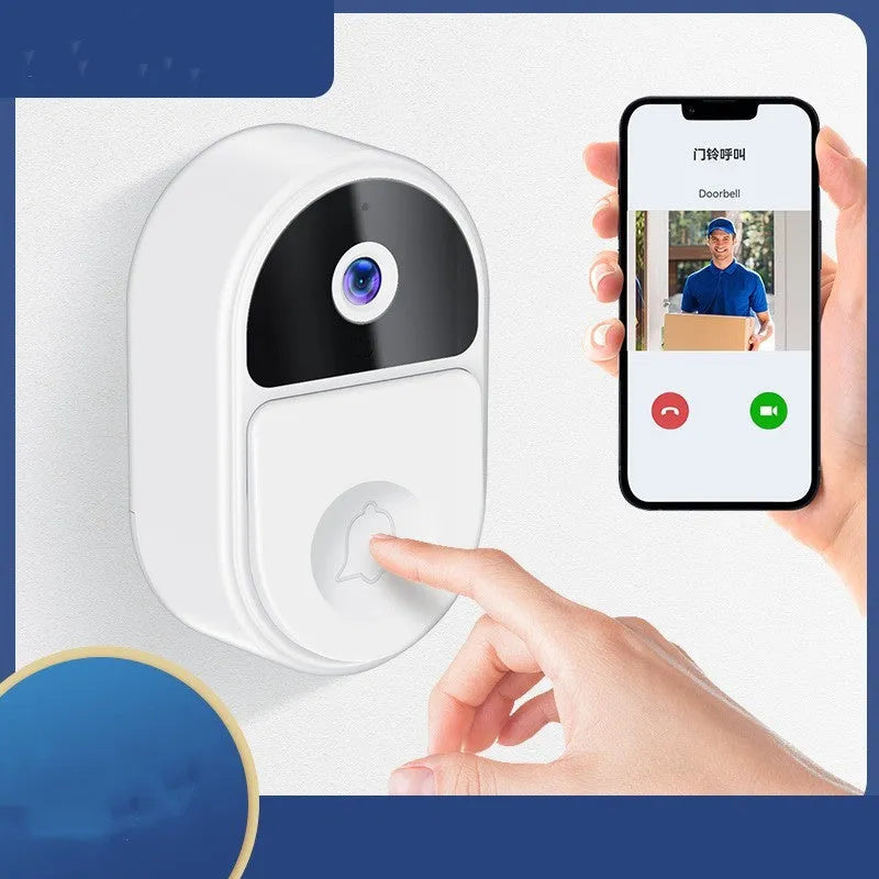 Doodle Smart Visual Doorbell V8 in black or white with two-way intercom and USB charging port.