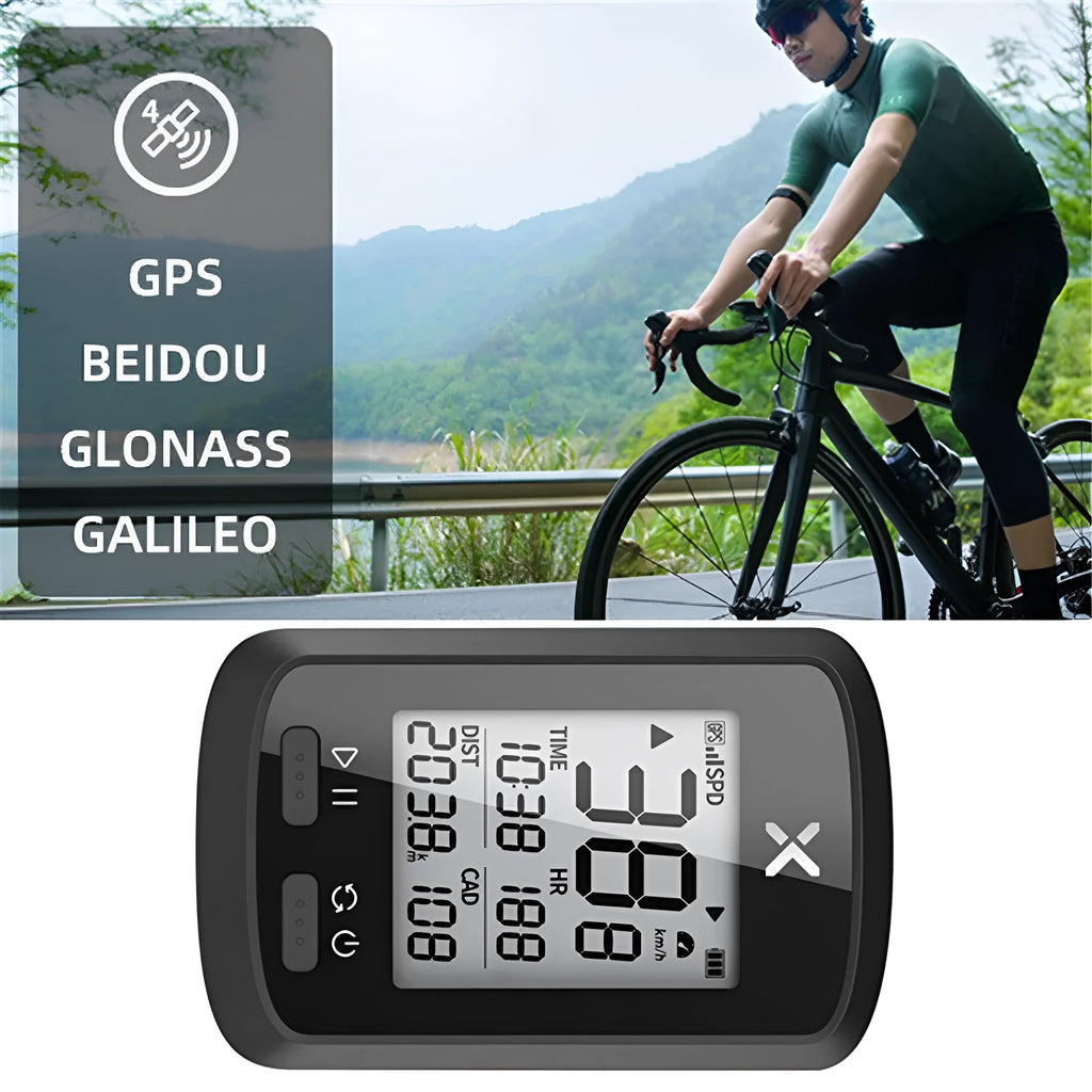 Black waterproof plastic bicycle stopwatch for cycling training and performance timing