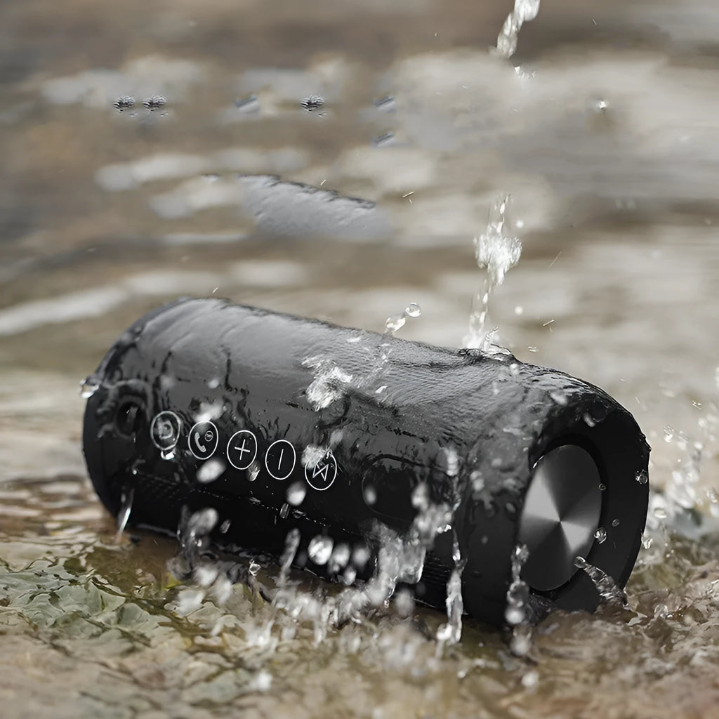 Outdoor waterproof Bluetooth speaker in camouflage colour with TF card slot and AUX input
