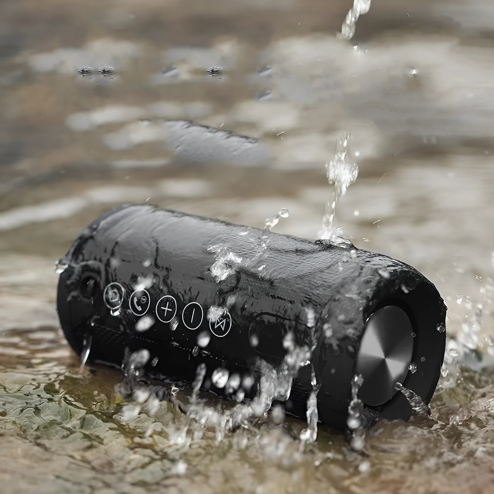 Outdoor waterproof Bluetooth speaker in camouflage colour with TF card slot and AUX input