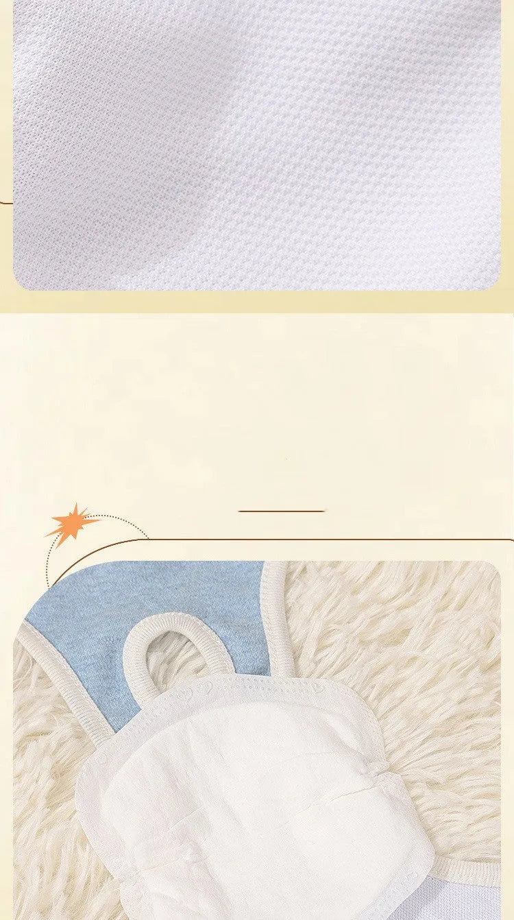Dog physical safety pants in breathable pure cotton with elasticated waist, light blue colour