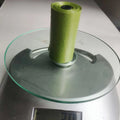 PE degradable pet waste pickup bag flat mouth design 32cm length grass green roll packaging