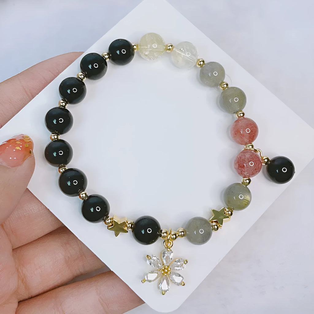 Silverstone electroplated bracelet with sweet cool designs showing flower, heart and star motif options