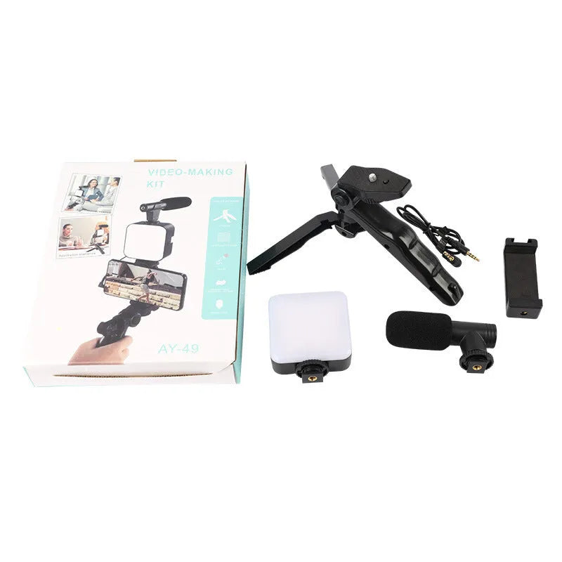 LED Mini Square Outdoor Pocket Light Tripod flash with rotatable head and compact dimensions