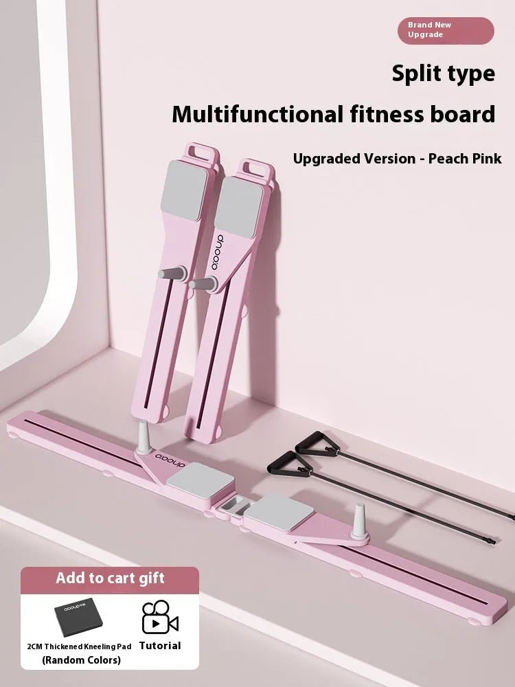 Purple and pink multifunctional split supine board ski machine trainer for fitness exercises