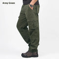 Men's loose fit cotton overalls with wool lining in khaki, black, and army green colours