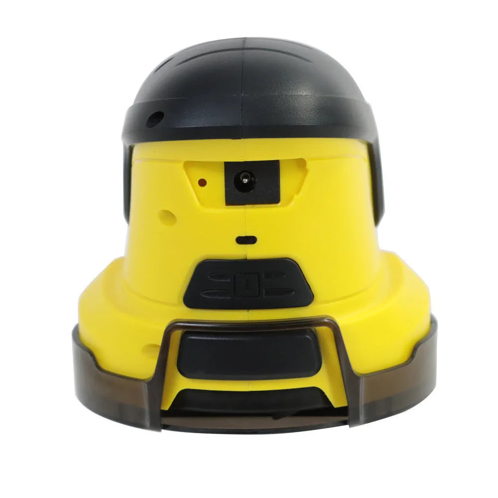 Yellow cordless electric car ice scraper with USB charging cable