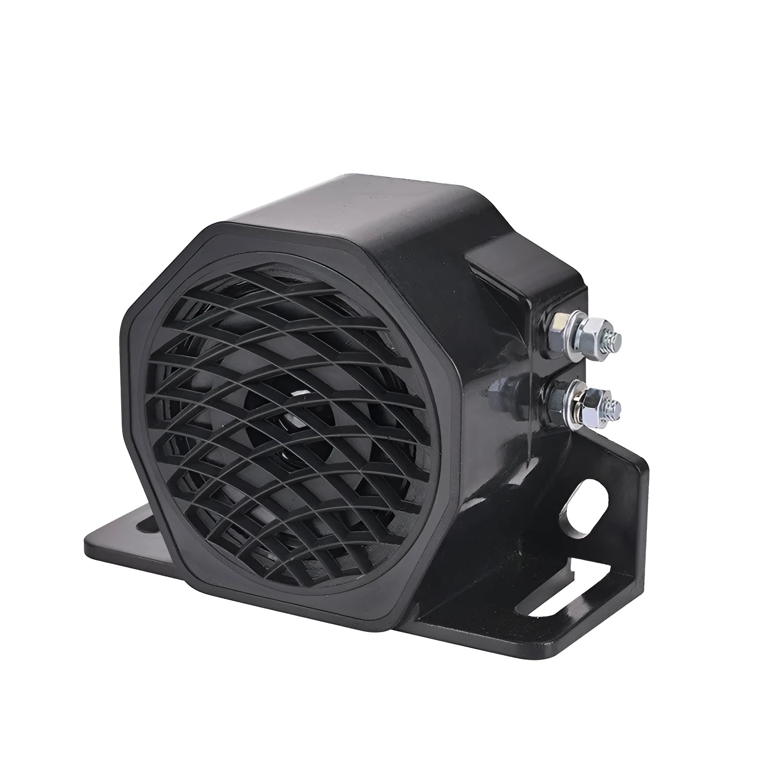 Black GQ-208A 12-80V vehicle reversing horn buzzer for safety alarms.