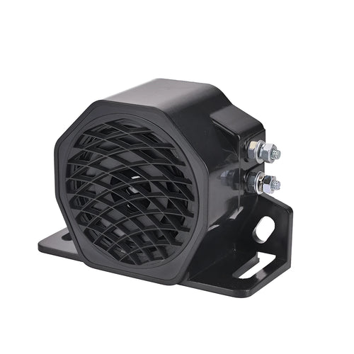 Black GQ-208A 12-80V vehicle reversing horn buzzer for safety alarms.