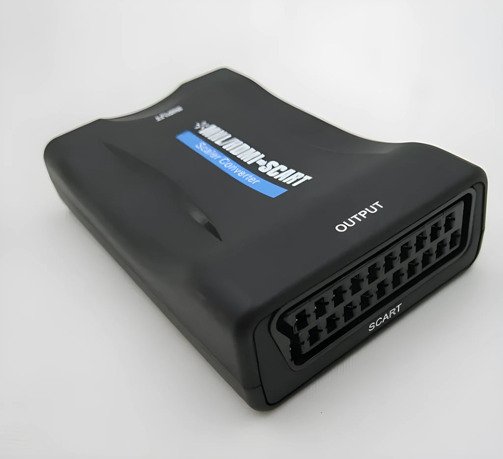 HDMI to SCART bidirectional converter supporting 1080P resolution and PAL NTSC signal conversion