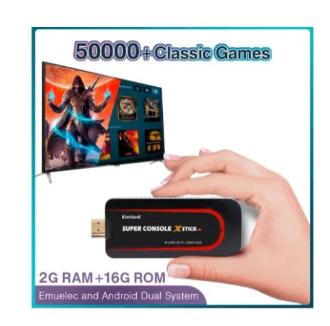 64-bit retro video game console with HDMI port showing three memory configuration options