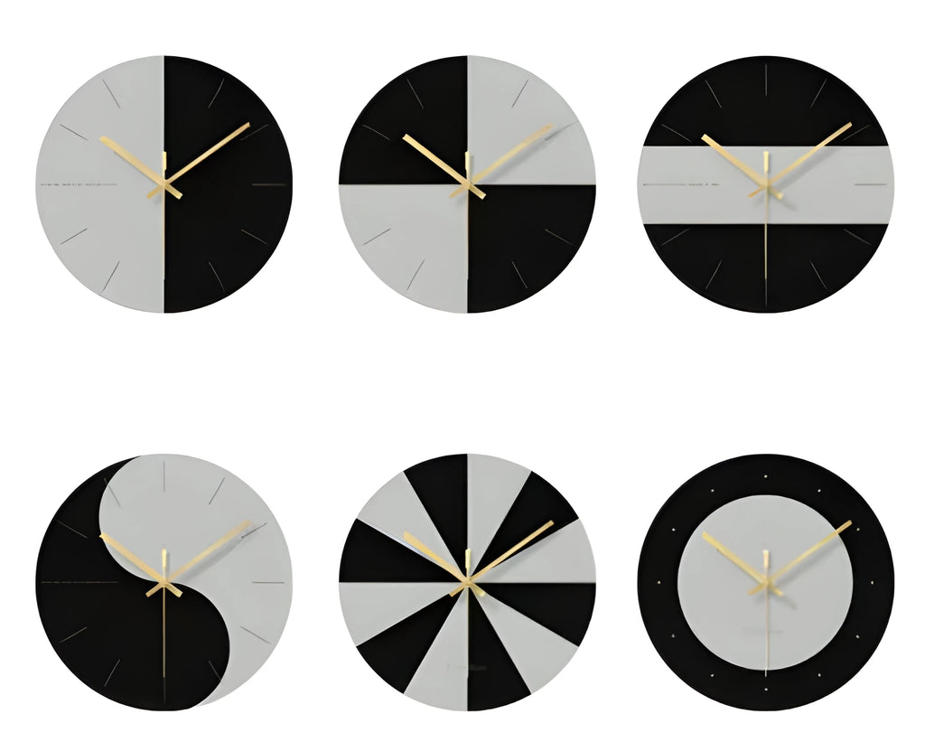 Minimalist transparent wall clock with tempered glass face measuring 29.5cm in diameter