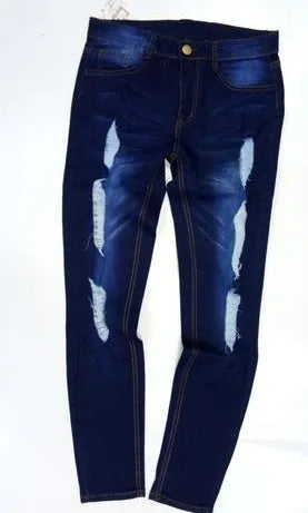 JAMAL skinny denim jeans for men in blue colour, Asian fit cotton stretch trousers