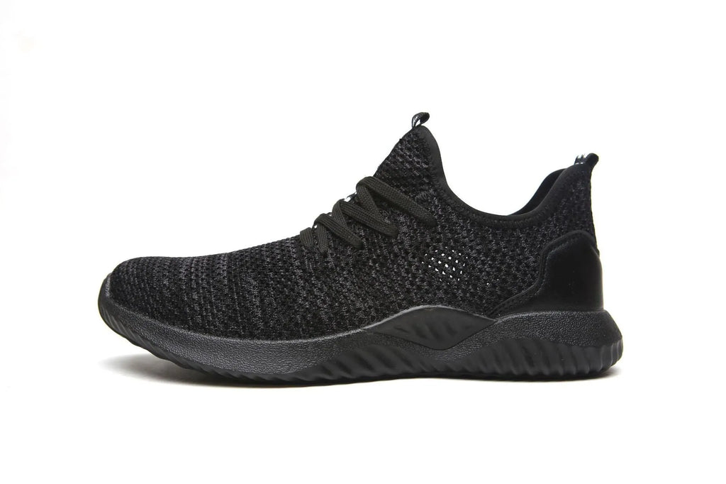 Men's work safety shoes with steel toe caps in black and grey colour options