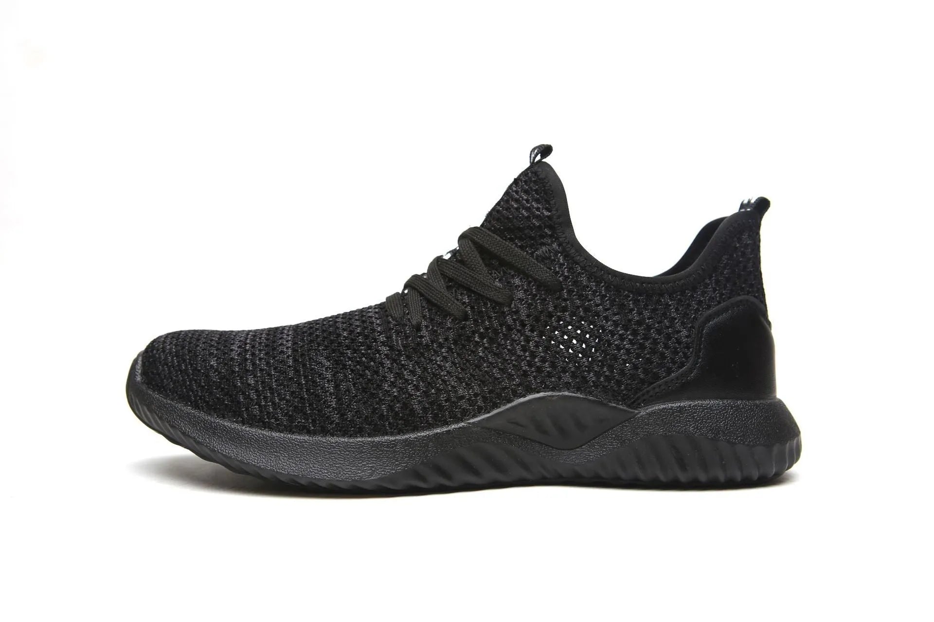Men's work safety shoes with steel toe caps in black and grey colour options