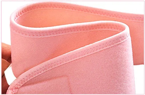 Cotton pre-pregnancy support belt in pink, with adjustable length and telescopic elasticity for stomach lift