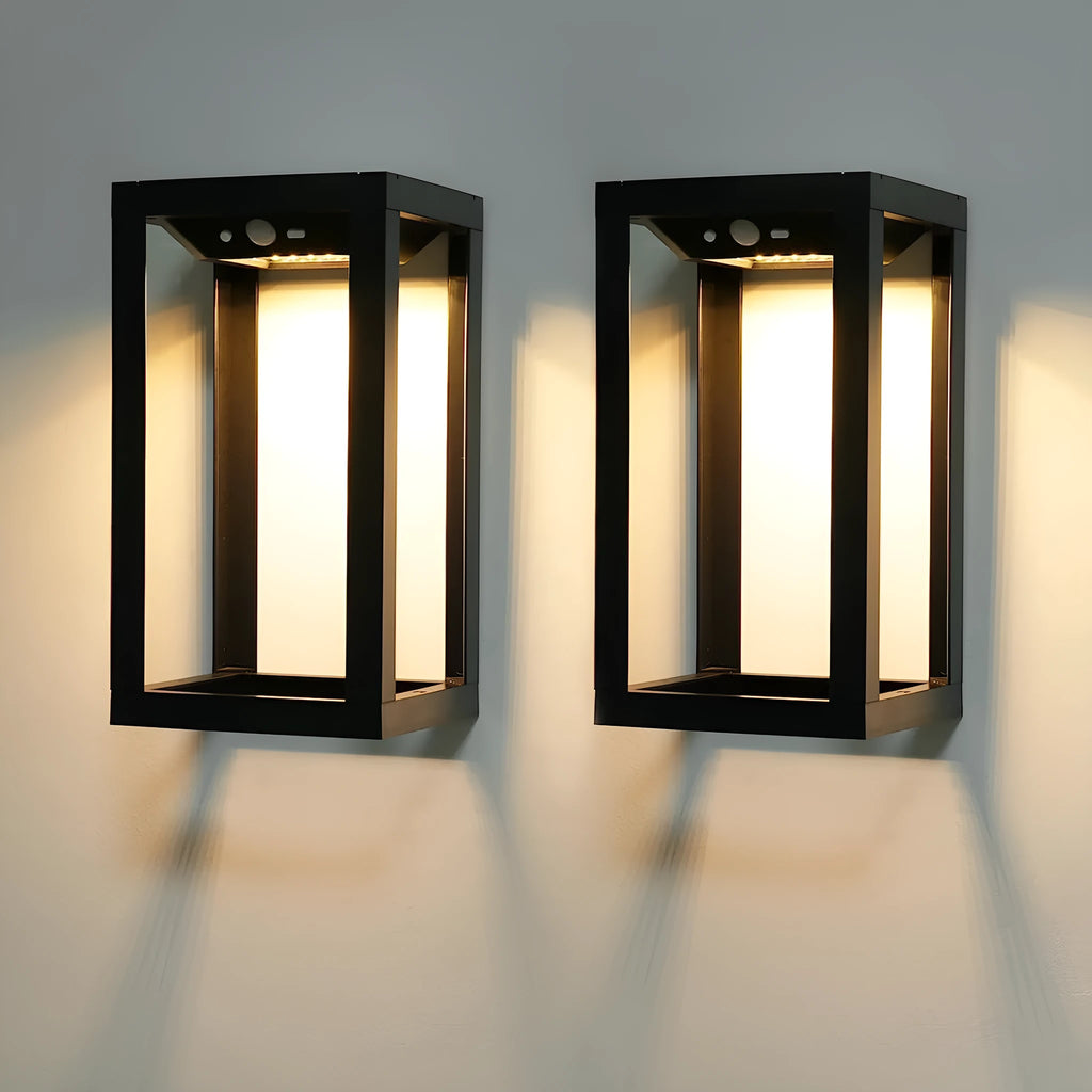 Modern Chinese design outdoor solar wall lamp with plastic housing and IP65 waterproof rating