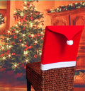 Christmas chair covers set with Santa Claus and Snowman designs for dining chairs measuring 51 by 48 centimetres