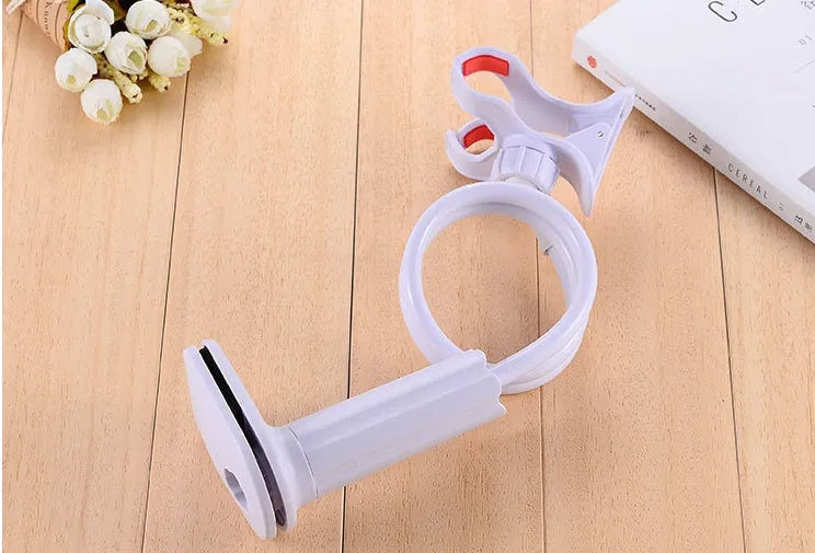 Universal lazy bracket tablet mount holder in black or white with 100cm or 70cm stretch length and 18cm by 25cm bag