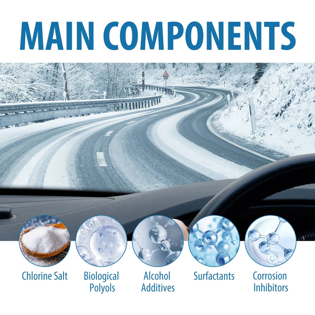 Car deicing effervescent tablet 12.7 cm by 12 cm pack of 20 for snow and frost removal
