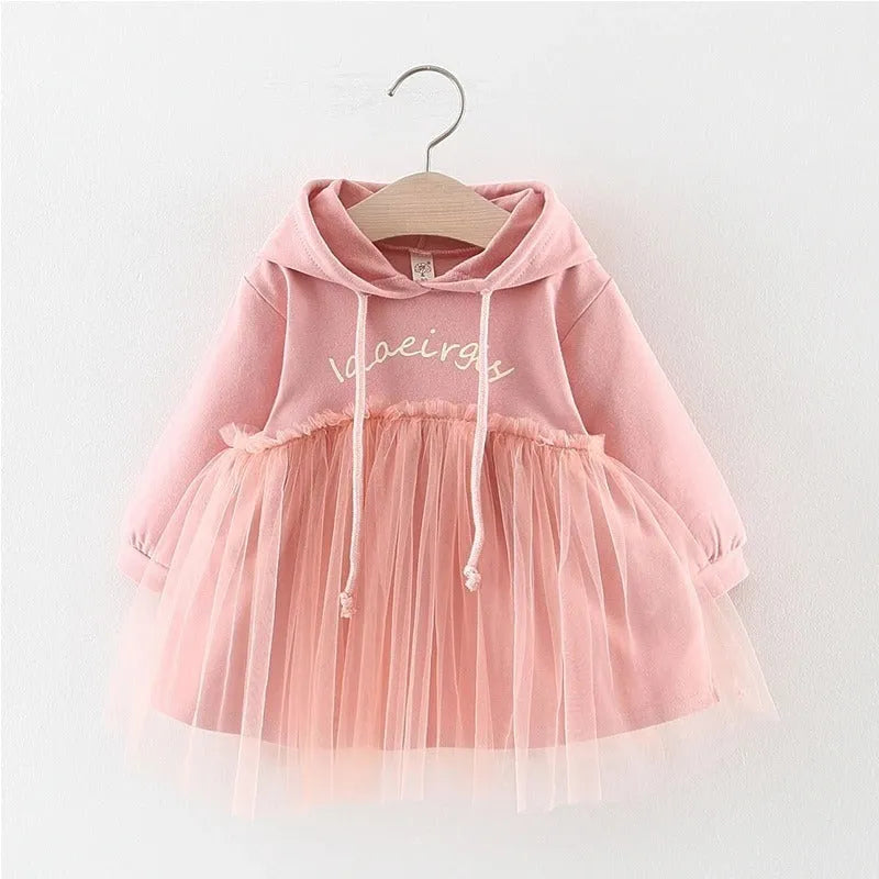 Girls baby dress and skirt set in pink and yellow, cotton blend, sizes 70-100cm available
