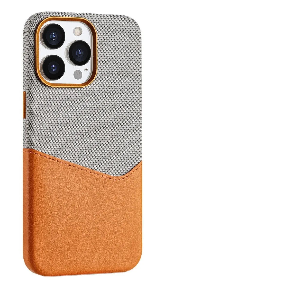 Leather magnetic card phone case for iPhone 12-15 series in black colour-matched design