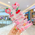 14 colourful toddler hair clips with candy rainbow, fruit, and butterfly designs including silicone barrettes and ribbon-wrapped pins