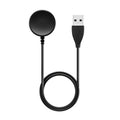 Black USB watch charger with wireless charging base measuring 34mm by 10mm