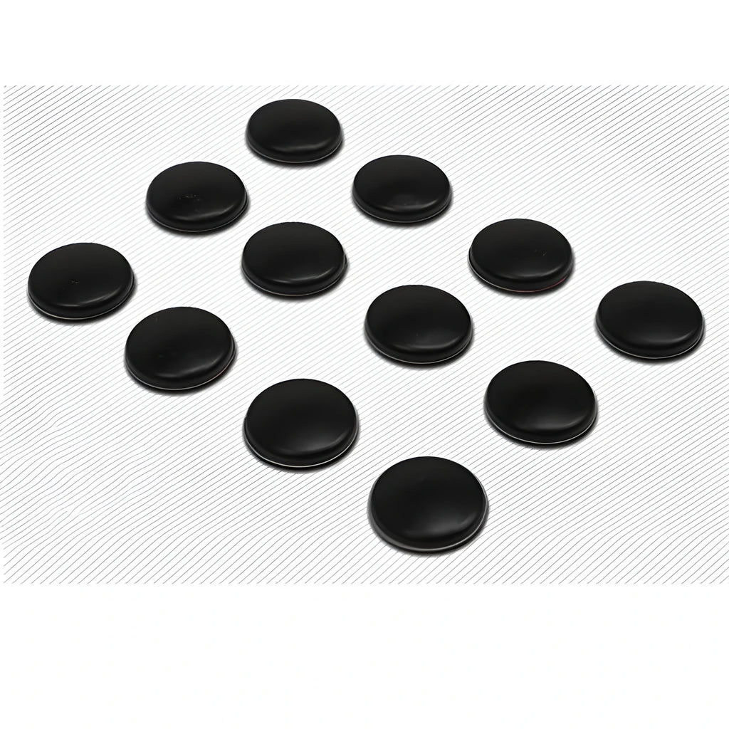 Set of 12 black ABS plastic screw cap covers for Mazda car door screws