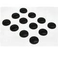 Set of 12 black ABS plastic screw cap covers for Mazda car door screws