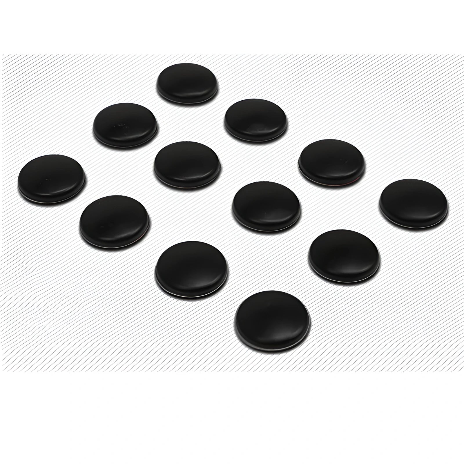 Set of 12 black ABS plastic screw cap covers for Mazda car door screws