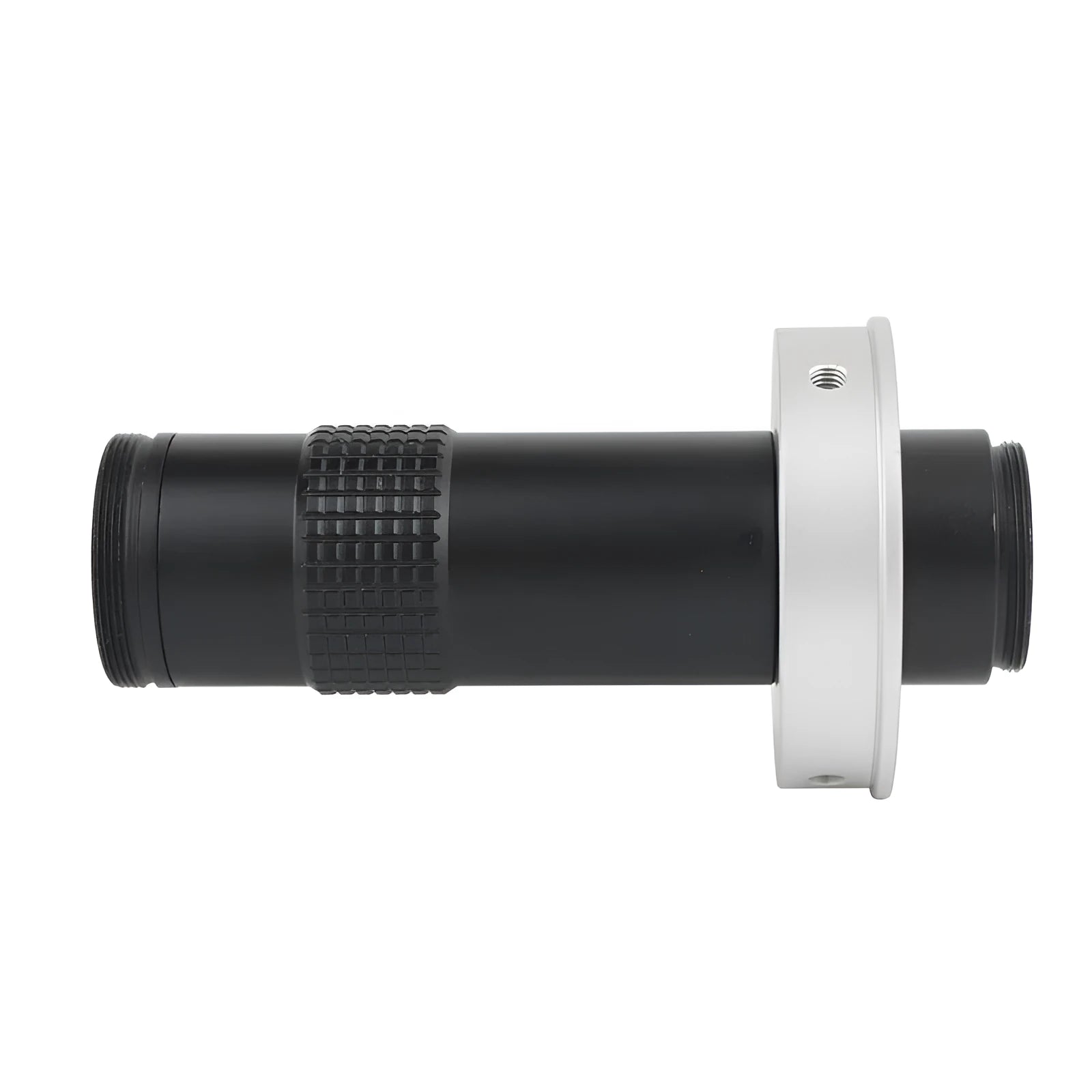Industrial inspection camera monocular lens with black finish showing 30mm diameter by 84mm length dimensions