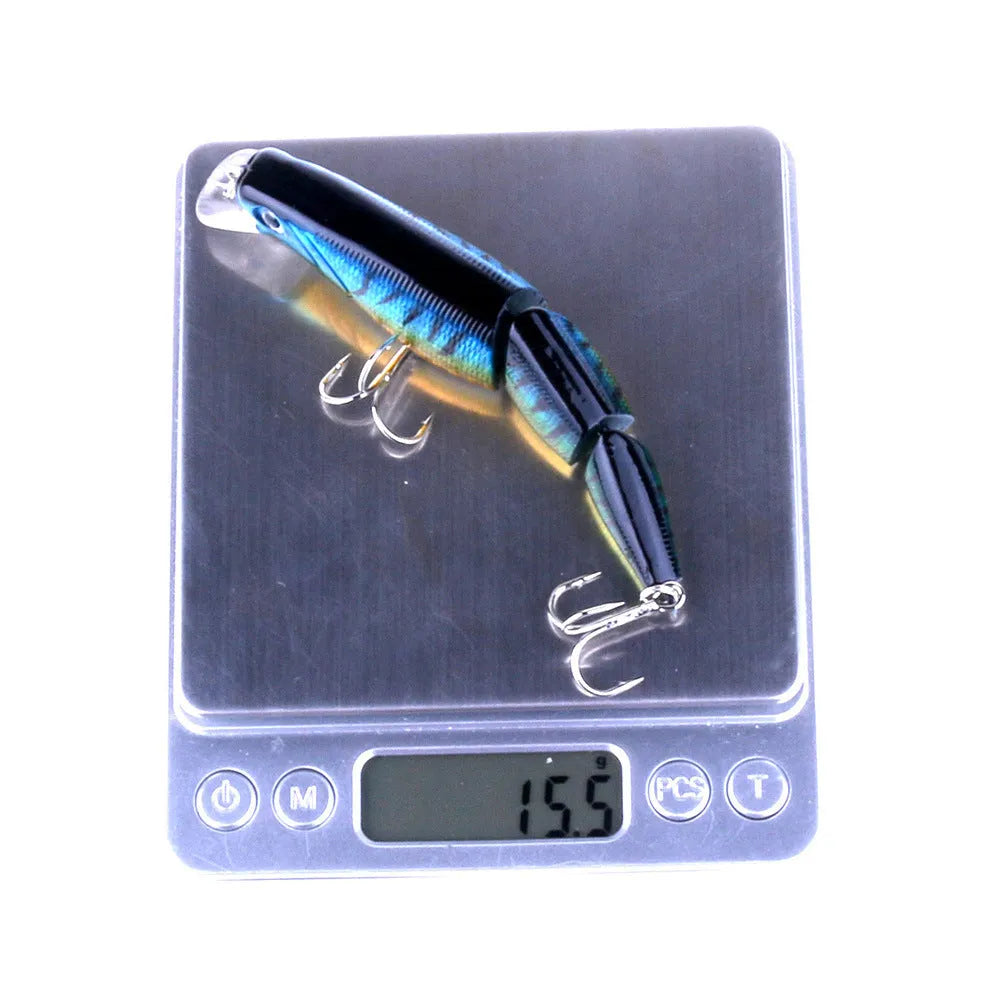 Multi-section hard fishing bait lure 10.5cm 15g ABS plastic with size 6 hook