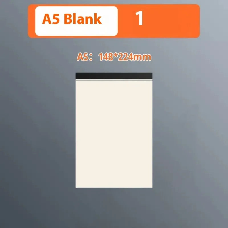 A5 B5 A4 writing pads notebook with 80 sheets in horizontal lines, grid, and blank page styles