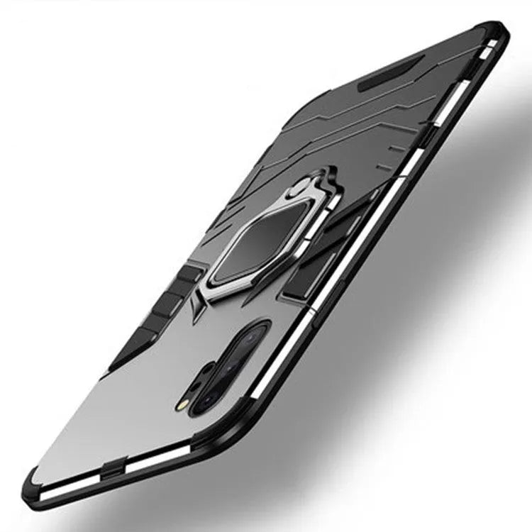 Iron Man brand magnetic hard case for Samsung Galaxy phone in black, blue, and red colours.