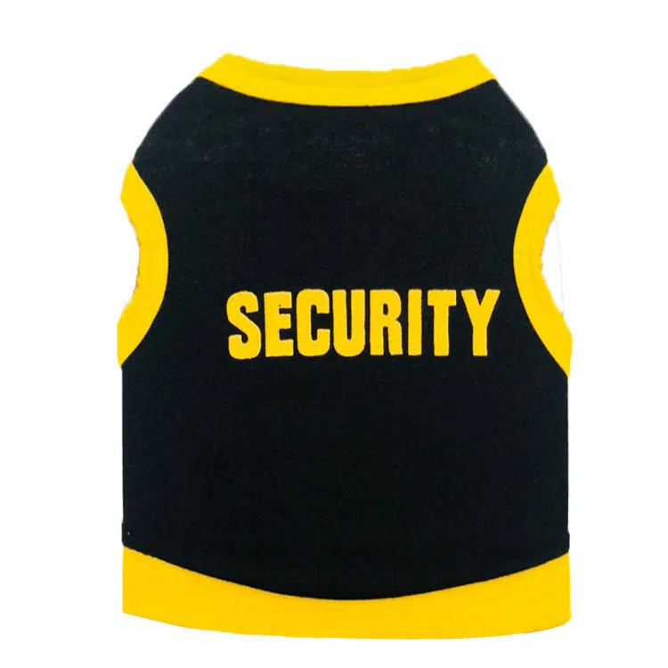 Cotton printed security small dog pet vest in casual style, available in multiple colours and sizes.