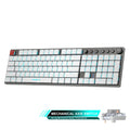 Wireless mechanical keyboard 104 keys low-profile with blue backlight, full layout, and short shaft switches