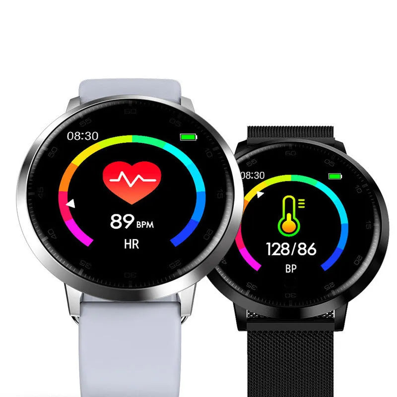 Ultra-thin smart health bracelet with 1.3-inch touchscreen in black, gold or silver colours