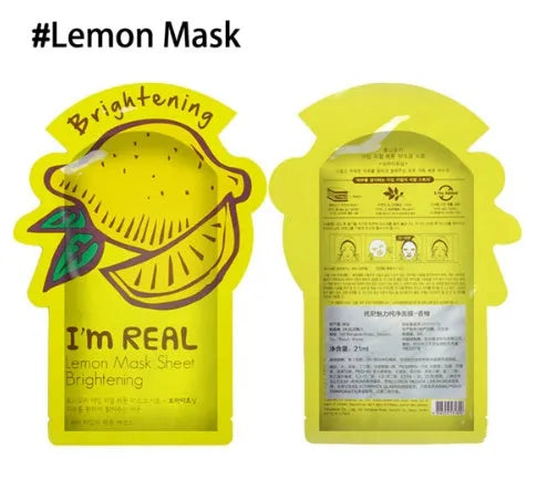 I'm REAL Korean sheet face mask in aloe, avocado, and honey variants, 10-piece packs, for moisturising and oil control