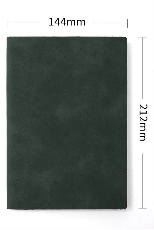 Soft noodle sheep imitation leather buckle notepad A5 with 80gsm Beige Dao Lin paper in black