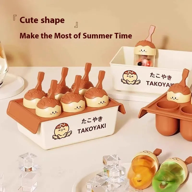 Plastic octopus balls ice cream mould for homemade spherical frozen desserts