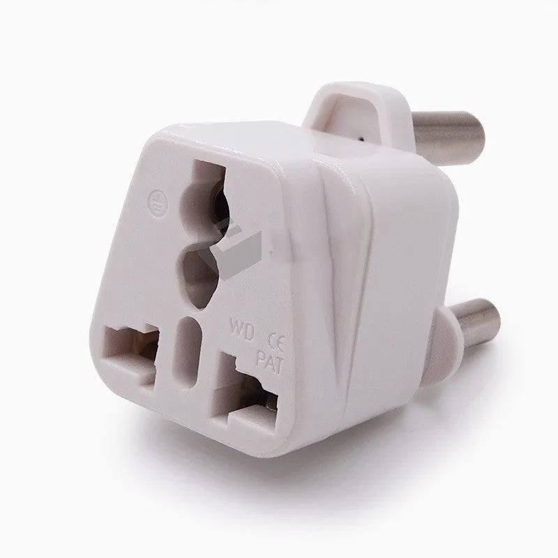 Great South Africa converter plug 10A 250V AC CE certified in black or white with ABS and phosphor bronze