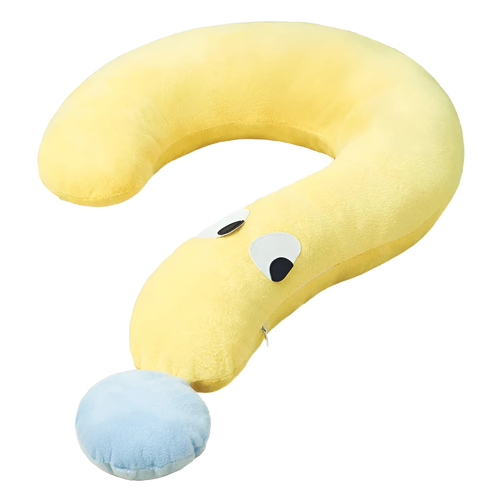 Blue pet sleeping pillow measuring 62cm by 39cm on a dog bed