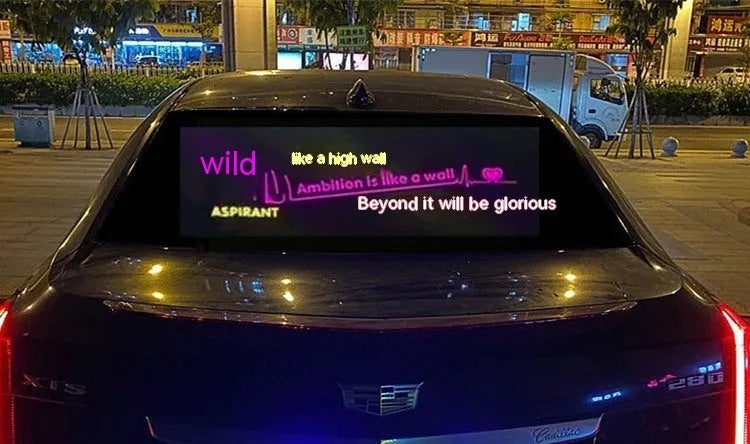 90cm by 25cm car voice control rhythm lamp with electroluminescent panel showing multiple light pattern displays
