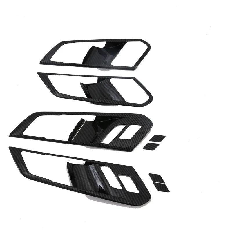 Black ABS plastic cup holder decorative panel for 2019 BMW X5 central console