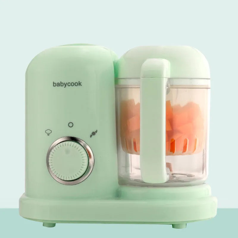 Green baby food processor steamer and blender with 10 litre capacity
