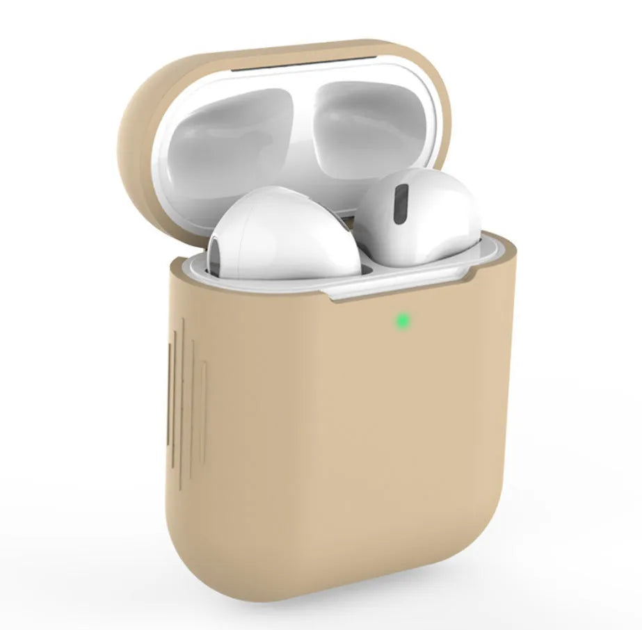 Silicone protective case for Apple AirPods 2 wireless earbuds in multiple colour options