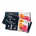 Gouache paint set showing tubes in a box, available in 12, 18 or 24 colour options
