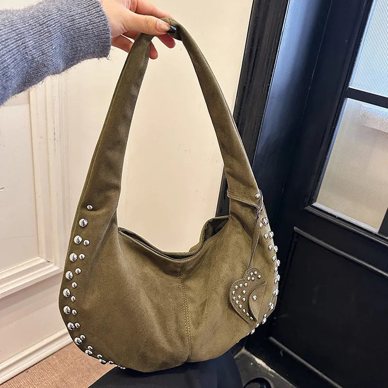 Soft plush fabric strapless tote handbag in retro style showing colour options